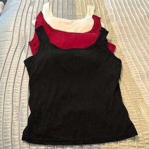 Tanks with Built-In bra, set of 3, Size L